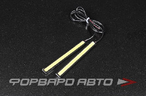 Ходовые огни, дневные (DRL/ДХО) 12V COB 14см, черный корпус KS-AUTO KS-360 COB