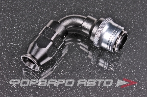 Фитинг AN6 90°, под шланг тефлоновый PTFE, быстросъемный (quick release) "мама" (female) AB88 