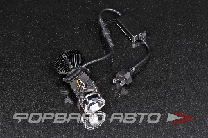 Светодиодная мини-линза головного света H4 12V 28W, 6000К с радиатором 36" чип Philips 1860 SARITI 