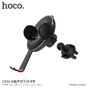 Держатель телефона на решётку воздухоотвода с беспроводной зарядкой HOCO CW4A