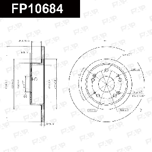 Диск тормозной FAP FP10684