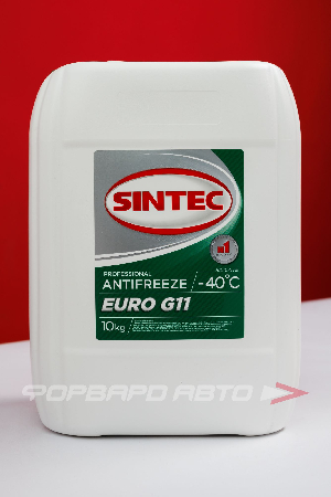 Антифриз G11 зеленый EURO, 10кг SINTEC 990571