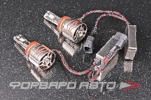 Светодиодные лампы головного света P11/H11/H8 с вентилятором, 9-16V 75W 8500Lm 5500K AOZOOM P11/H11 12V