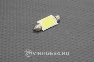 Лампа светодиодная 24V SV8.5*39mm. 1SMD, силикон покрытие, белая Китай 