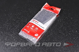 Стяжка 2,5*150мм, пластиковая черная (100 шт) REXANT 07-0151