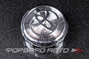 Колпачок ступицы для литых дисков Toyota, D59/63мм, h16.2-22мм, Silver рифлёный+ободок <> TY-08