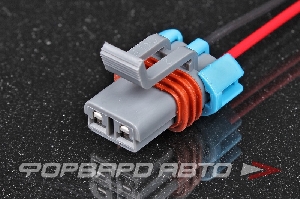 Разъем 2 way для насоса топливного 450 л/ч погружного Universal E85 (750+ л.с.), папа + провода с клеммой DELPHI 15300027