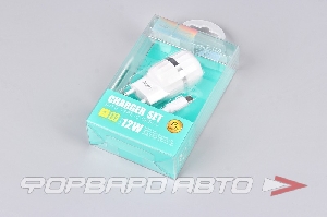 Устройство зарядное в прикуриватель 2USB + кабель Type-C 1м HOCO C41A