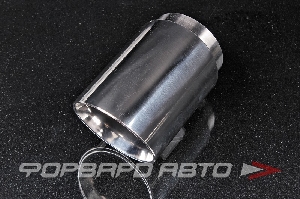 Насадка глушителя Вход = 76 мм Выход = 90 мм (нержавеющая сталь), скошенная, полированная MG 