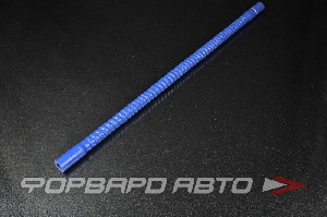 Патрубок силиконовый 18 мм, L=800 мм, гофрированный синий MELCO 18L100G