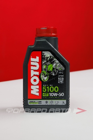 Масло моторное 10W50 1л, 4T Technosynt/Ester  5100 SM/SL/SJ/SH/SG MA2 (п/с) MOTUL 113188