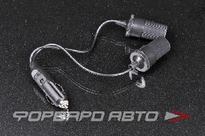 Разветвитель прикуривателя на 2 гнезда, с удлинит. KS-AUTO 