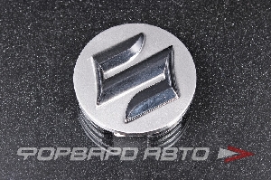 Колпачок ступицы для литых дисков Suzuki, D51/53мм,  h=8.1-11мм  Silver+ 3D хром лого <> SK-01