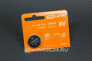 Элемент питания CR2032 Lithium 3V TDM SQ1702-0029