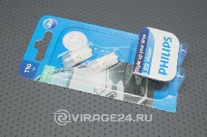 Лампа светодиодная 12V T10 4500K PHILIPS 12791 LED-4KB2
