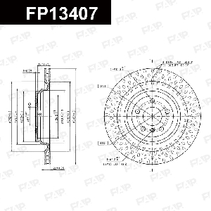 Диск тормозной FAP FP13407