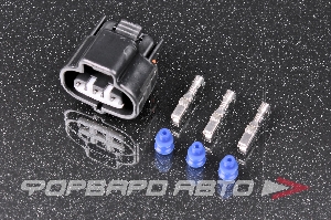 Разъем 3 way датчика скорости TOYOTA, 22-20 AWG (TS090-SKT1) 1.1-1.4mm (TS090-SL1) TS 090 Sealed Series, черный  3-1-51