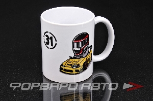 Кружка керамическая "GOCHA MAN/31", белая с коробкой ФОРВАРД АВТО 
