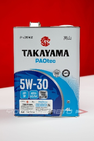 Масло моторное 5W30 4л, PAOTEC A3/B4 SP металл (с) TAKAYAMA 6056059