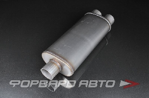 Глушитель Вход = 76 мм 2 Выхода = 76 мм, овальный, нержавеющая сталь FORA NM2289