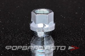 Гайка колеса 12*1,5*20 конус с выступом, открытая. ключ на 17, сталь, оцинкованая ВЕКТОР 300045 Z