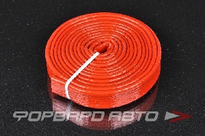 Термоизоляция шлангов и проводов с силиконовым покрытием 12,7 мм 3 метра, красная (Fireflex Silicone Fiberglass 1/2") TECHFLEX 