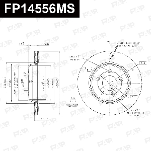 Диск тормозной FAP FP14556MS