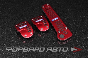 Накладки на педали Strip (матовый красный) SPARCO 