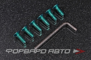 Комплект винтов М5*12 под внутренний шестигранник с потаем, для крепления к адаптеру рулевого колеса, зеленый NRG SWS-100GN