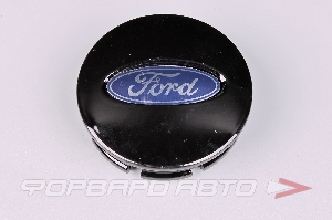 Колпачок ступицы для литых дисков Ford, D58/66мм, h5.5-11мм, глянец Black/dark blue <> FD-11