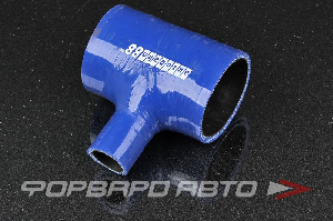 Патрубок силиконовый 60-24-60 мм, Т-образный, синий AUTOBAHN88 