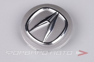 Колпачок ступицы для литых дисков ACURA D64/68мм, Silver+3D хром лого <> AR-01