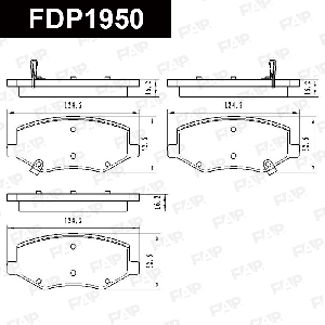 Колодки тормозные FAP FDP1950