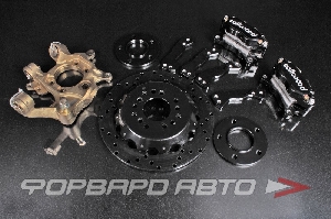 Комплект для установки 2х задних суппортов WILWOOD на кулак PoweredByMax на Nissan Silvia (4 адаптера + 2 проставки) ФОРВАРД АВТО 