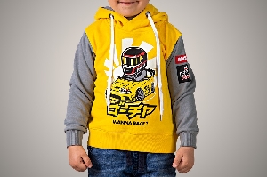 Худи HERO KIDS, желто-серая, детская CIAY 