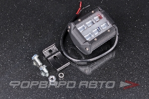 Фара светодиодная 12V/24V 18W 6000K, 6 диодов ближний,  95*80*65 мм прямоугольная SKYWAY S07201051