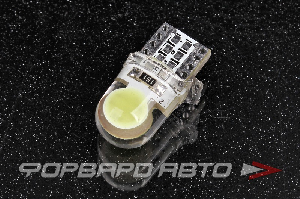 Лампа светодиодная 12V T10 1SMD прозрачный силикон, короткая, белая Китай 