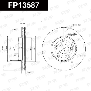 Диск тормозной FAP FP13587