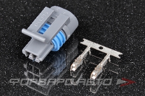 Разъем 2 way датчика температуры воздуха GM 22-20 AWG (MP150.2-SKT1) Metri-Pack 150.2 Pull to Seat DELPHI 12162197