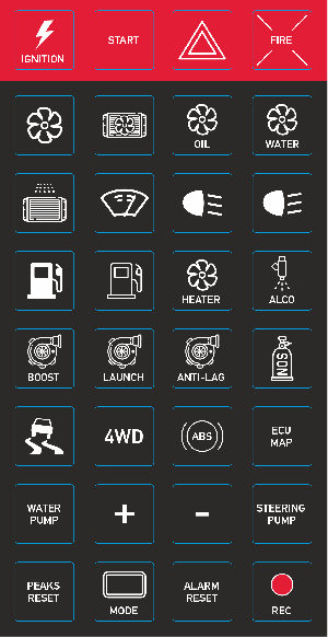 Стикерсет, CAN панели keypad eDash (наклейки)  