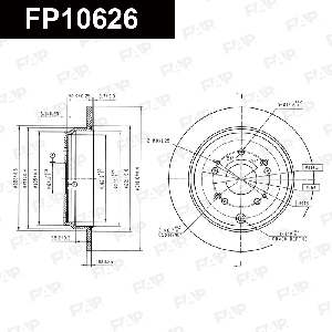 Диск тормозной FAP FP10626