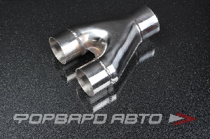 Патрубок выхлопной системы Y-pipe 71 - 64/64 * 205 мм нержавеющая сталь AUTOBAHN88 