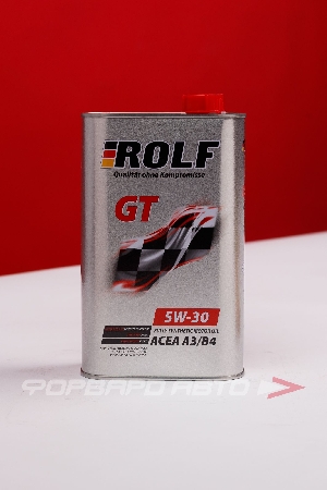 Масло моторное 5W30 1л, GT A3/B4 SL/CF ж/б (с) ROLF 322619