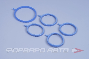 Копмлект уплотнителей рессивера и дроссельной заслонки ВАЗ 2170 Приора 2, Калина 2 с электр. педалью (синий силик.) ПромТехПласт 21127-1008638/616