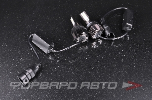 Лампа светодиодная головного света HB3  с вентилятором 12V-24V 9005 60W,  6000K SARITI T5/HB3 12V