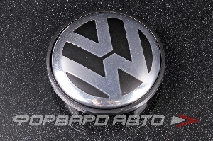Колпачок ступицы для литых дисков Volkswagen, D58/68мм, h=3-11мм, Black/silver Китай Volkswagen, 58,5/61,5-70