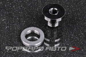 Фитинг заглушка М10*1,0 под шестигранник, черная AB88 