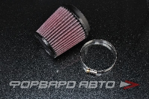 Фильтр нулевого сопротивления 89*130*115*90 мм, резиновый, хлопок, красный K&N RU-2790