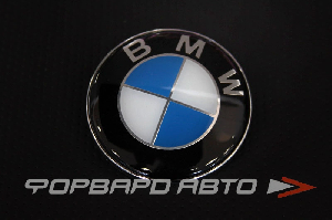 Эмблема BMW на капот/ багажник пластиковая 74мм MELCO 