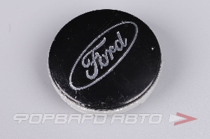 Колпачок ступицы для литых дисков Ford, D50/54мм, Black/silver <> FD-05
